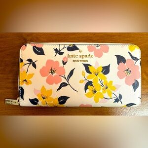 Kate Spade Floral Zip-around Continental Wallet